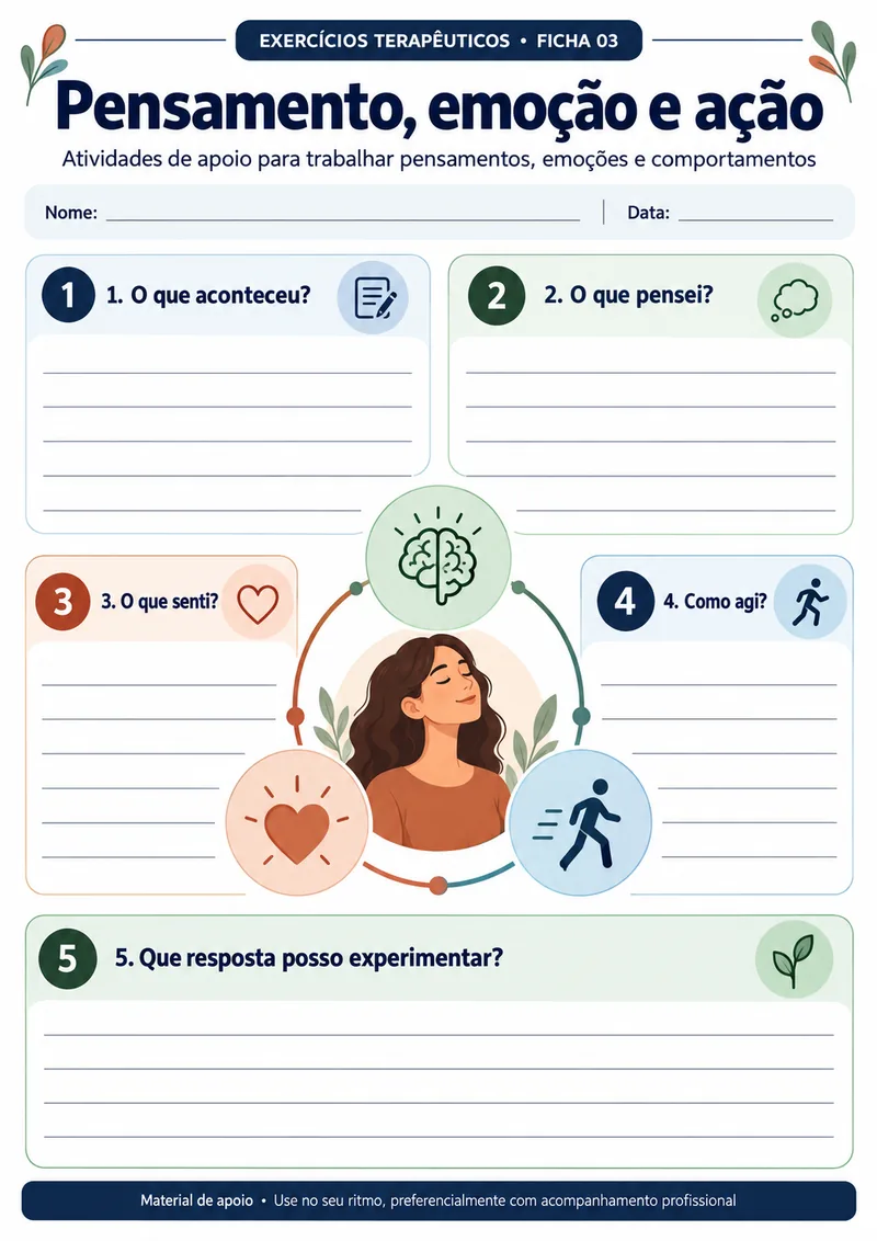 Pensamento, emoção e ação